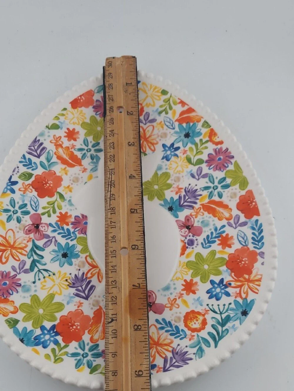 Pier 1 Floral Easter Bunny Egg Platter - Multicolor